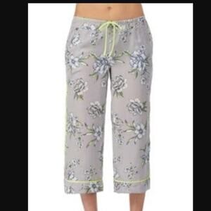 Room Service Gray Floral Print Cropped Pajama Pant